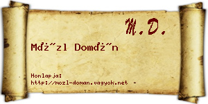 Mözl Domán névjegykártya